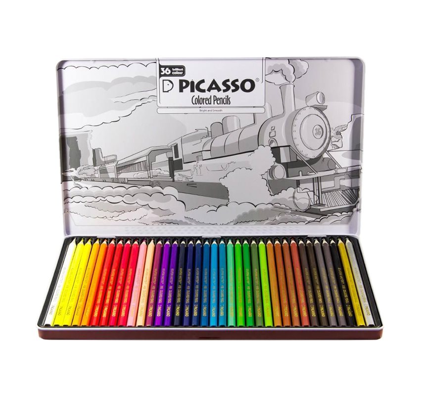 مدادرنگي-36-رنگ-جعبه-فلزي-پيکاسو
